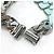 Bracciale Catena Scultura LV MP2630 di Louis Vuitton Argento Verde - vista 10