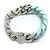 Bracciale Catena Scultura LV MP2630 di Louis Vuitton Argento Verde - vista 2