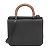 Borsa a tracolla con manico in legno Max Mara Nero