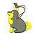 Charm per cane Porte Address Monogram in titanio Louis Vuitton Marrone