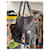 Borsa bowling Prada nera in pelliccia e nylon Nero - vista 4