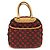 Louis Vuitton Monogram Tuffetage Deauville Cube Handtasche Braun Rot
