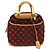 Louis Vuitton Monogram Tuffetage Deauville Cube Handtasche Braun Rot - Ansicht 3