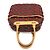 Louis Vuitton Monogram Tuffetage Deauville Cube Handtasche Braun Rot - Ansicht 5