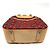 Louis Vuitton Monogram Tuffetage Deauville Cube Handtasche Braun Rot - Ansicht 6