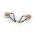 Fascia per capelli Louis Vuitton Monogram Nanogram Argento D'oro - vista 2