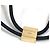 Fascia per capelli Louis Vuitton Monogram Nanogram Argento D'oro - vista 3