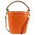 Borsa a Spalla PRADA in Pelle 2 in 1 Arancione Oro Auth ki5845 D'oro