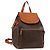 Céline CELINE Macadam Canvas Backpack PVC Leather Brown Gold Auth 133049 Golden