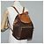 Céline CELINE Macadam Canvas Backpack PVC Leather Brown Gold Auth 133049 Golden - view 27