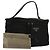 Pochette Vanity PRADA Nylon Nero Argento Auth sw1276