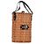 FENDI Strohtasche Handtasche Raffia Braun Gold Auth 134439V Golden