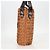 FENDI Strohtasche Handtasche Raffia Braun Gold Auth 134439V Golden - Ansicht 3