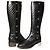 Increíbles Botas Turnlock de Chanel CC con múltiples hebillas Negro