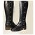 Increíbles Botas Turnlock de Chanel CC con múltiples hebillas Negro - vista 2