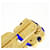 Spilla Chanel Blu e Oro D'oro - vista 3