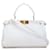 Fendi White Medium Pebbled Leather Peekaboo Satchel Pony-style calfskin  ref.2422712