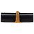 Borsa a tracolla in pelle nera Monogram Kate con frange di Saint Laurent Nero - vista 3