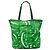 Miu Miu Tote Ivy de lona verde impresa