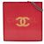 Borsa a spalla olografica CC in vinile rosso Chanel