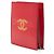 Borsa a spalla olografica CC in vinile rosso Chanel - vista 2