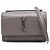 Cartera de cadena Monogram Sunset en cuero gris con estampado de cocodrilo Saint Laurent