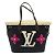 Borsa a Spalla Neverfull MM Monogram Flower di Louis Vuitton Nero Monogramma - vista 2