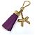 Portachiavi in pelle viola Louis Vuitton Porpora