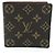 Portafoglio corto Marco Monogramma Louis Vuitton Marrone