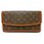 Louis Vuitton Monogram Pochette Dame PM Clutch Tasche Braun