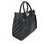 Louis Vuitton Monogram Tuftage On My Side MM Tote Bag Schwarz - Ansicht 3
