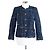 Blazer de tweed de seda azul de CHANEL.