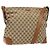 Borsa a Spalla GG Canvas Gucci Beige Argento 308930 Auth yk18742