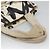 CHANEL Borsa Tote Canvas Bianca Argento CC Auth 134829 Bianco - vista 7