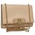 Borsa a Spalla Chain Vala in Pelle Beige Oro Auth 133406 di Salvatore Ferragamo