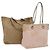 Gucci Borsa Tote GG Canvas 2Set Beige Oro rosa Auth 133515 D'oro