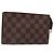 LOUIS VUITTON Pochette Marais Damier Ebene LV Auth 136870