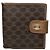 Céline Vintage Celine Triomphe Monogram leather wallet brown