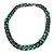 Collana a catena con toppe LV MP2853 di Louis Vuitton Nero Verde