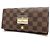 Cartera Bifold Sarah Damier Louis Vuitton Castaño Damier ebene