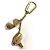 Cannes Louis Vuitton Gold Metal Keyring Golden