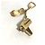 Cannes Louis Vuitton Gold Metal Keyring Golden - view 4