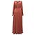 Vestido Maxi Plisado en Crepé Becky Iris & Ink en Poliéster Coral Naranja