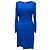 Abito al ginocchio in seta blu di Diane von Furstenberg