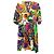 Abito Mini Arricciato Stampato Nilly in Viscosa Multicolore di Ba&Sh