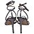 Sandali con tacco Tizzy 100 Pixelated in pelle argentata di Jimmy Choo - vista 3