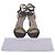 Sandali con tacco Tizzy 100 Pixelated in pelle argentata di Jimmy Choo - vista 5