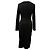 Vestido Midi con Efecto Envolvente en Rayón Negro Michael Kors - vista 3