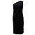 Schwarzes Polyester-Ein-Schulter-Kleid von Diane von Furstenberg, knielang