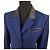Maßgeschneiderte Jacke von Guy Laroche aus Vintage-Wolle der 90er Jahre Schwarz Blau - Ansicht 5